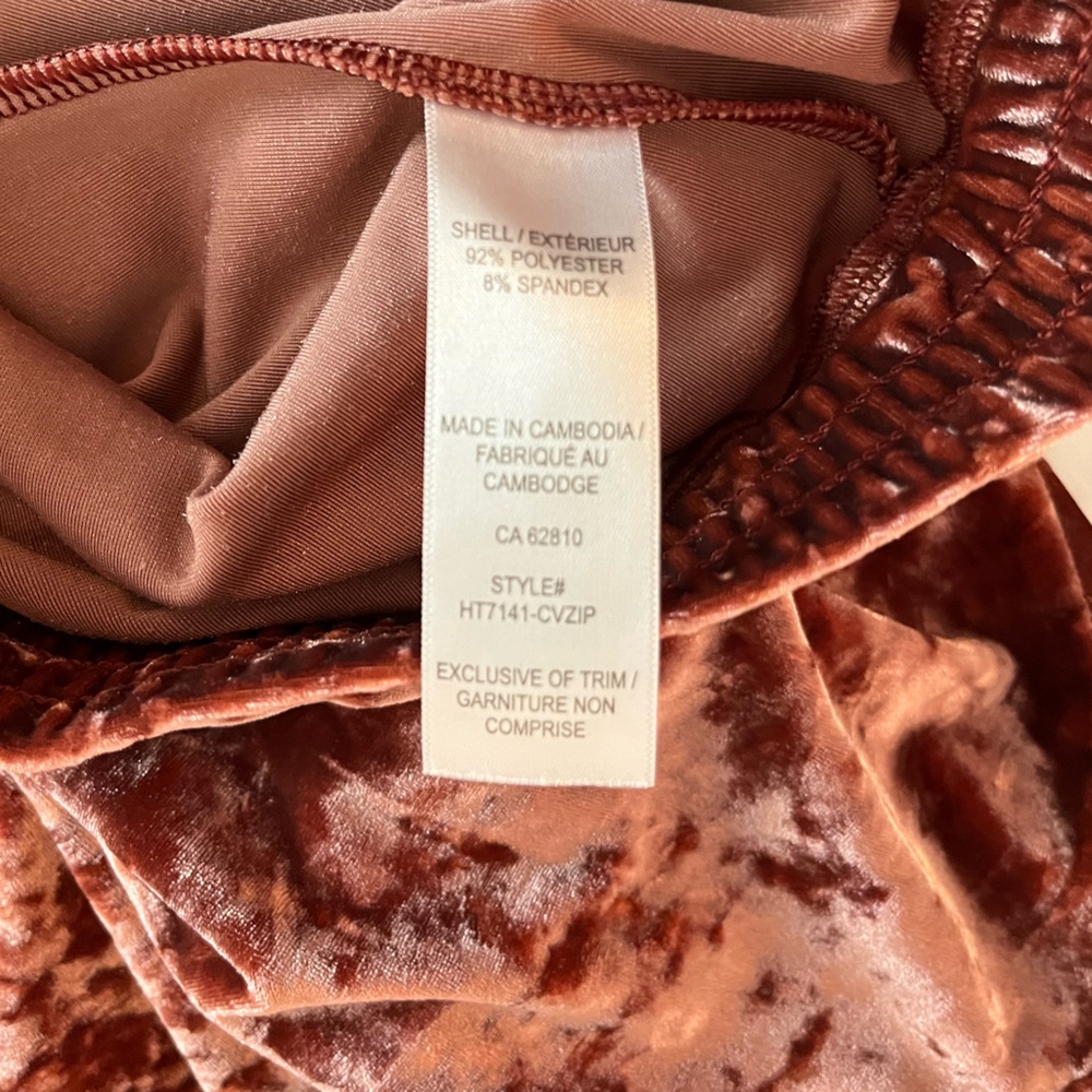 Vintage Y2K Crushed Velvet Track Jacket in Rust Pink - Picture 10 of 10